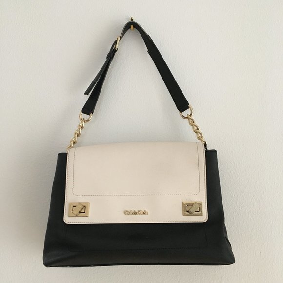 Calvin Klein Handbags - Calvin Klein black & white shoulder black